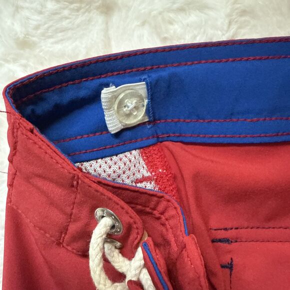 New Boys Size 6 Patriotic Greenline Unlined Recycled Material Swim Trunks/Board - Picture 8 of 9